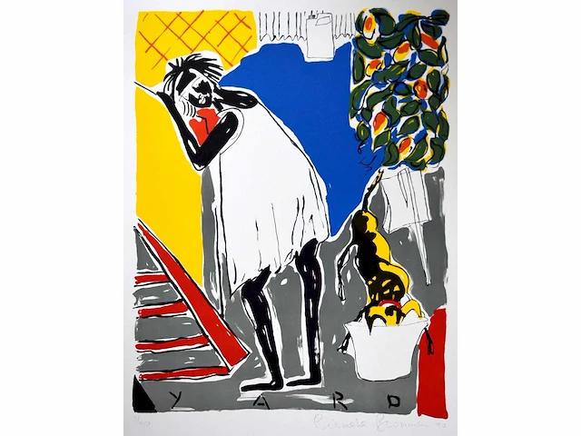 Rieneke boonman - zeefdruk - 50x65cm - 1990 - afbeelding 1 van  6