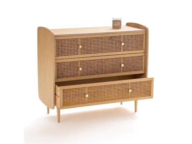 Riet 3-lades ladekast - eikenhout - afbeelding 4 van  7