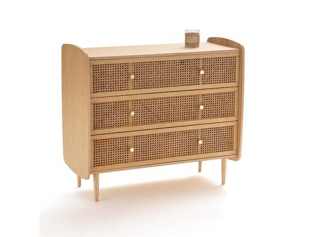 Riet 3-lades ladekast - eikenhout - afbeelding 6 van  7