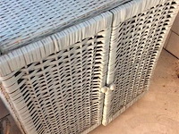 Rieten badkamermeubel + mand - afbeelding 2 van  3