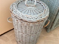 Rieten badkamermeubel + mand - afbeelding 3 van  3