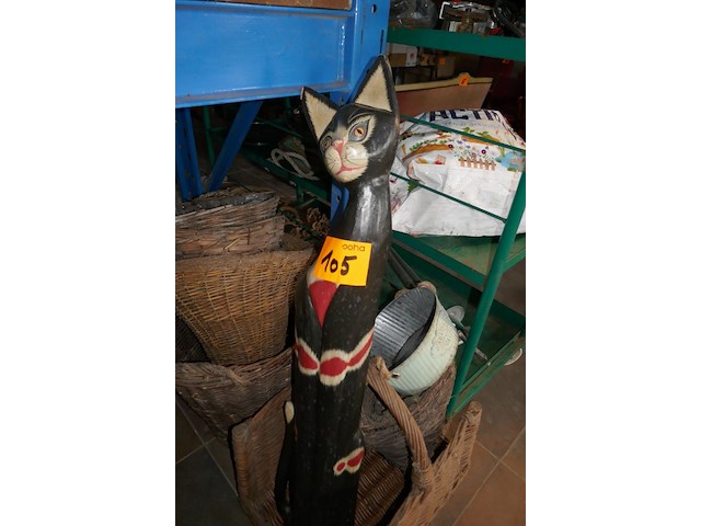 Rieten manden + kattenbeeld - afbeelding 2 van  3