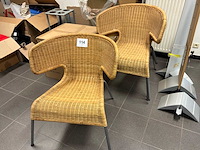 Rieten stoel (4x) - afbeelding 1 van  1