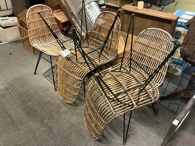 Rieten stoel (5x) - afbeelding 1 van  3