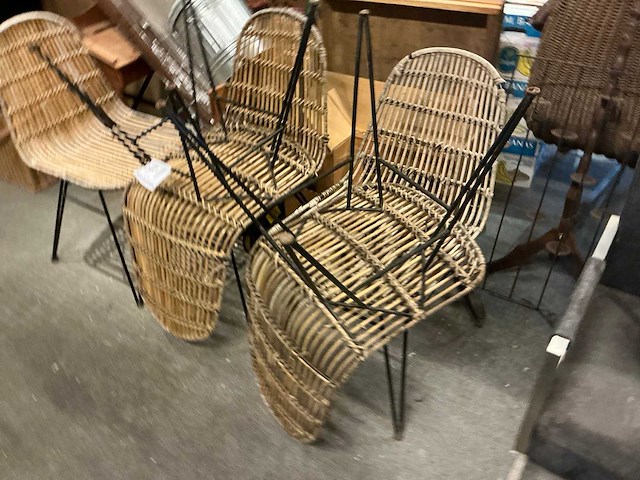 Rieten stoel (5x) - afbeelding 2 van  3