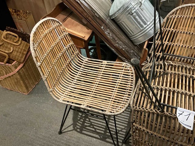 Rieten stoel (5x) - afbeelding 3 van  3