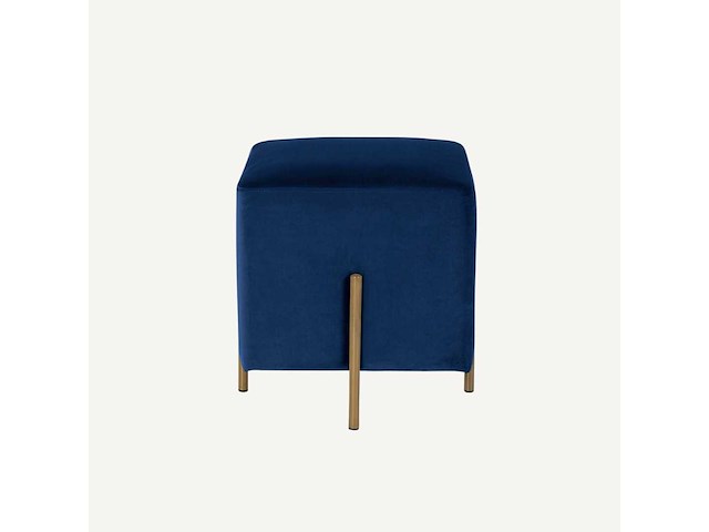 Riga blauw fluwelen zitzak 43 x 43 x 43 cm - afbeelding 2 van  9