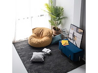 Riga blauw fluwelen zitzak 43 x 43 x 43 cm - afbeelding 4 van  9