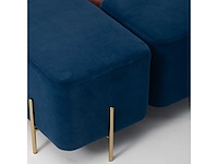 Riga blauw fluwelen zitzak 43 x 43 x 43 cm - afbeelding 5 van  9