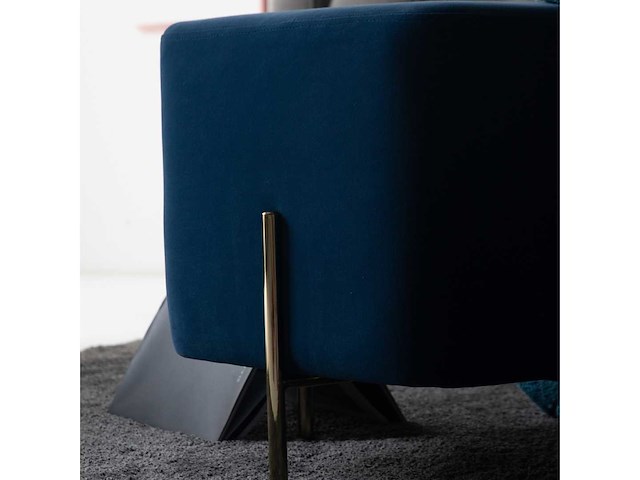 Riga blauw fluwelen zitzak 43 x 43 x 43 cm - afbeelding 6 van  9
