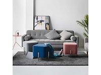 Riga blauw fluwelen zitzak 43 x 43 x 43 cm - afbeelding 3 van  9