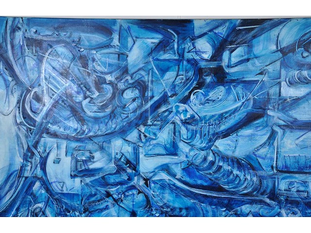 Rik lina – phaysalia-polis, the floating city - olie op doek - 300×140 cm - afbeelding 2 van  16