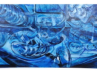 Rik lina – phaysalia-polis, the floating city - olie op doek - 300×140 cm - afbeelding 13 van  16
