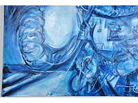 Rik lina – phaysalia-polis, the floating city - olie op doek - 300×140 cm - afbeelding 15 van  16