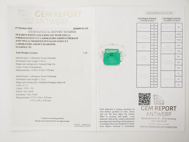 Ring 6.84ct - afbeelding 7 van  7