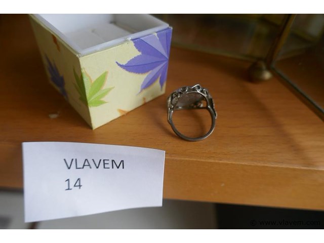 Ring met zegelmunt kennedy - afbeelding 1 van  2