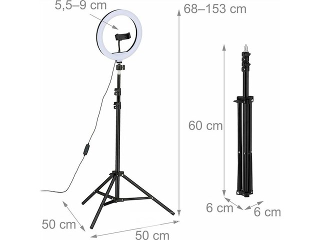 Ringlamp op statief - afbeelding 7 van  7