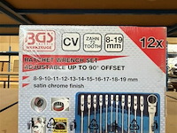 Ringratelsleutelset met flexibele kop bgs - afbeelding 1 van  1