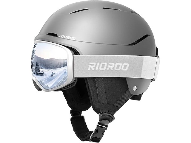 Rioroo skihelm met veiligheidsbril (medium) - afbeelding 1 van  5