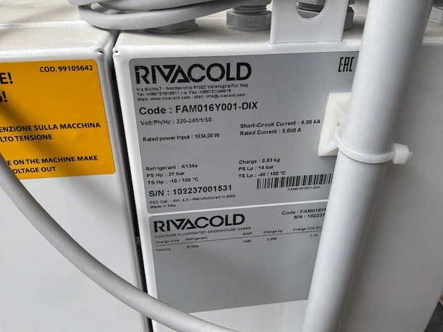 Rivacold - koelcompressor - nieuwstaat (2x) - afbeelding 4 van  5