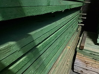 Rnd houten balken/planken 4,20 meter lengte (100x) - afbeelding 4 van  10