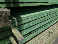 Rnd houten balken/planken 4,20 meter lengte (100x) - afbeelding 6 van  10