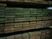 Rnd houten balken/planken 4,20 meter lengte (100x) - afbeelding 9 van  10