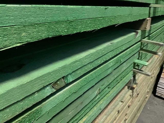 Rnd houten balken/planken 4,20 meter lengte (100x) - afbeelding 5 van  10