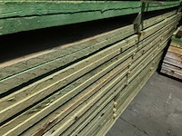 Rnd houten balken/planken 4,50 meter lengte (100x) - afbeelding 8 van  12
