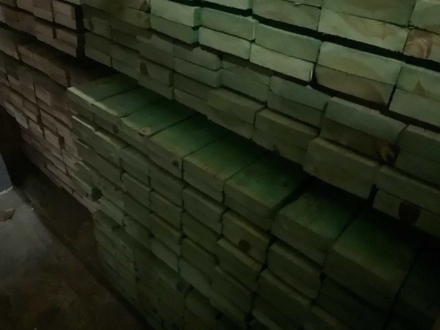 Rnd houten balken/planken 4,50 meter lengte (140x) - afbeelding 4 van  14