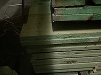 Rnd houten balken/planken 4,50 meter lengte (140x) - afbeelding 8 van  14