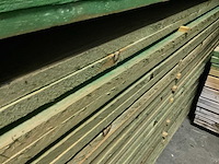 Rnd houten balken/planken 4,50 meter lengte (140x) - afbeelding 5 van  14