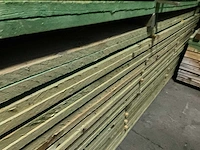 Rnd houten balken/planken 4,50 meter lengte (50x) - afbeelding 6 van  12