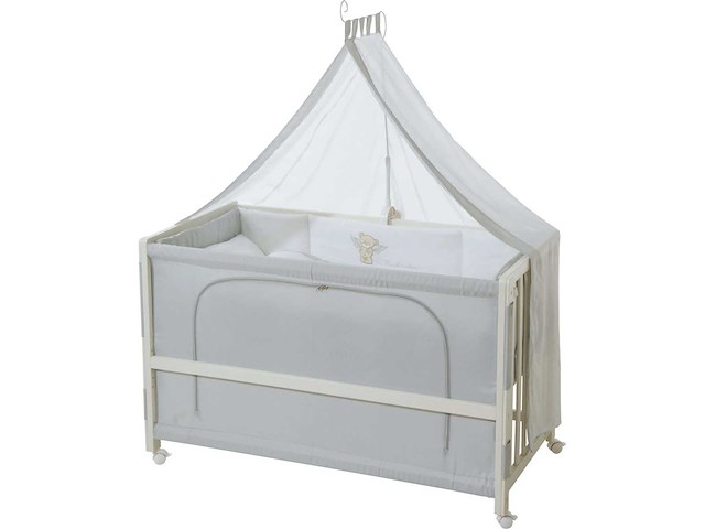 Roba roombed 60x120cm "heartbreaker" babybed, samenslapend bed voor het bed van de ouders, volledig uitgerust - afbeelding 3 van  4