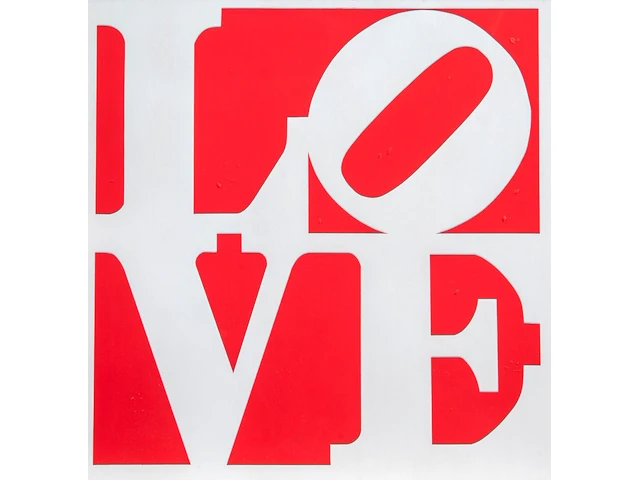 Robert indiana (1928-2018) 'love', screenprint 50 x 50 cm. (19.67 x 19.67 in.), frame: 51 x 51 cm. (20.07 x 20.07 in.) - afbeelding 1 van  3