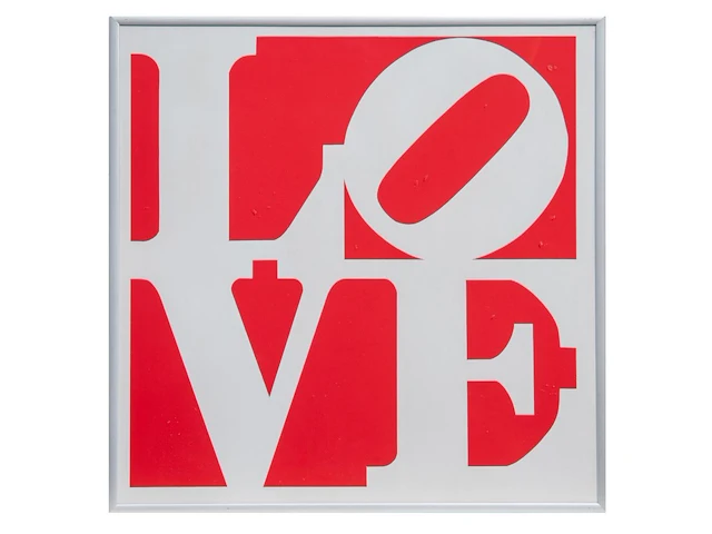 Robert indiana (1928-2018) 'love', screenprint 50 x 50 cm. (19.67 x 19.67 in.), frame: 51 x 51 cm. (20.07 x 20.07 in.) - afbeelding 2 van  3