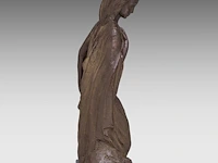 Robert van de velde (1895-1978), standing woman, patinated terracotta on a neoclassical oak column 47.5 cm. (18.69 in.), including column: 132.5 cm. (52.17 in.) - afbeelding 5 van  8