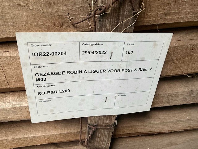 Robinia ligger gezaagd (100x) - afbeelding 3 van  3