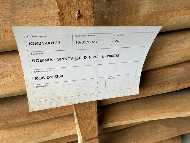 Robinia paal (70x) - afbeelding 4 van  4