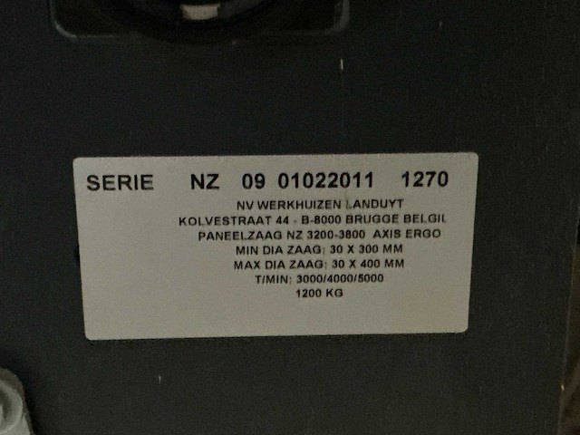 Robland nz 3200-3800 axis ergo paneelcirkelzaagmachine - afbeelding 3 van  11