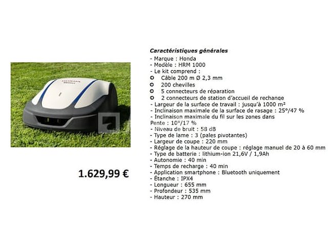 Robot grasmaaier honda miimo hrm 1000 - afbeelding 1 van  8