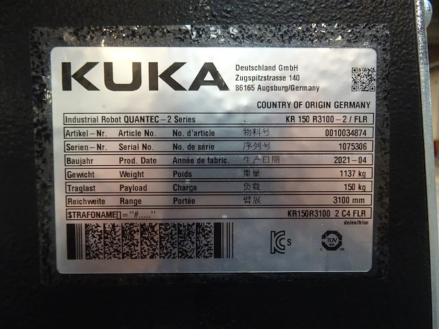 Robot kuka - afbeelding 12 van  14