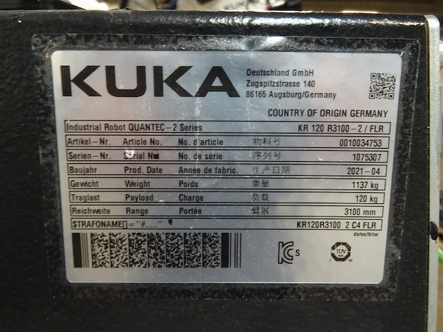 Robot kuka - afbeelding 8 van  11