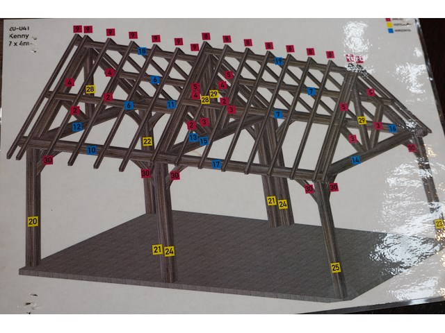 Robuuste houtskeletbouw — complete carport, 7×4m - afbeelding 10 van  10