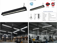 Robuuste led industriële hanglamp – 200w – 6400k koud wit – ip20 – pyramid-200 (6 stuks) - afbeelding 3 van  5