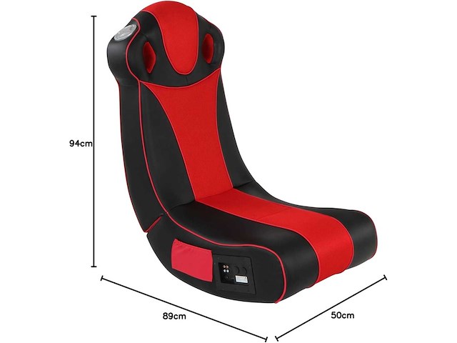 Rocker gaming chair - kunstleer, ingebouwde speakers - afbeelding 4 van  11