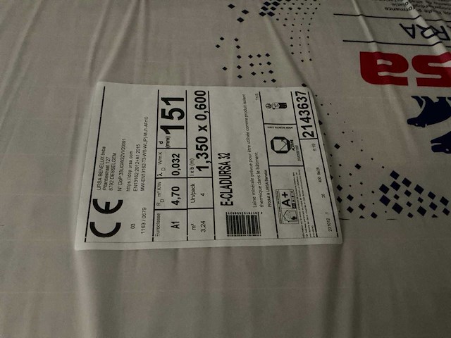 Rockwool/ursa partij glaswolisolatie (circa 50x pak) - afbeelding 6 van  9