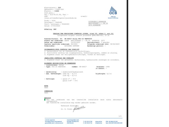 Rocla - 1998 - trev6500 - reachtrucks - afbeelding 2 van  13