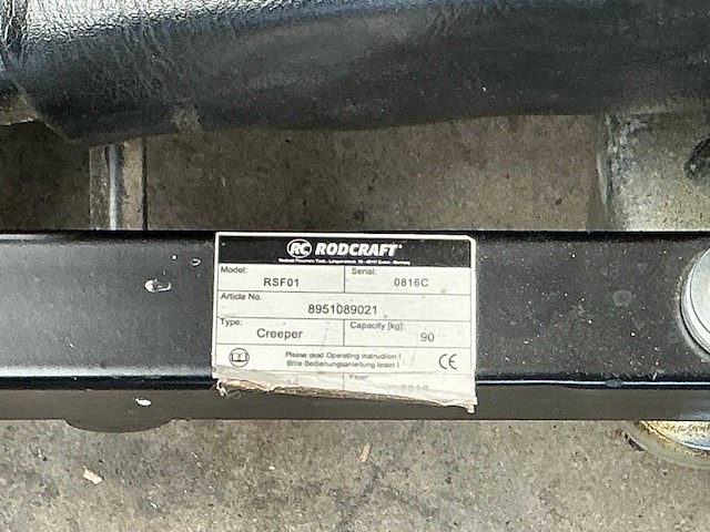Rodcraft creeper rsf01 ligtrolley - afbeelding 3 van  4