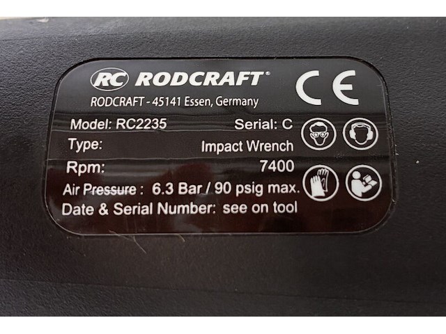 Rodcraft rc2235 haakse momentsleutel 1/2" - afbeelding 6 van  8